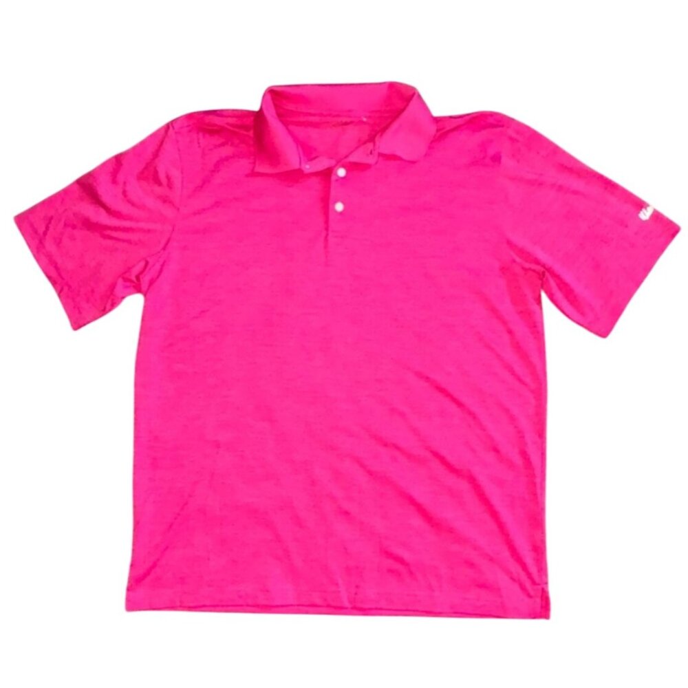 Walter Hagen Essentials Mens Polo Golf Shirt-Pink-Size Large-GUC
